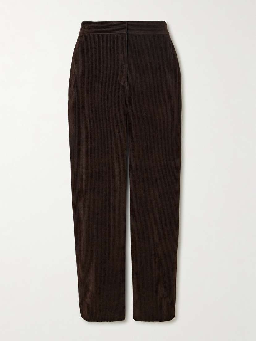 Max Mara Pinza Cotton-blend Corduroy Tapered Pants
