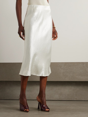 Max Mara Satin midi skirt