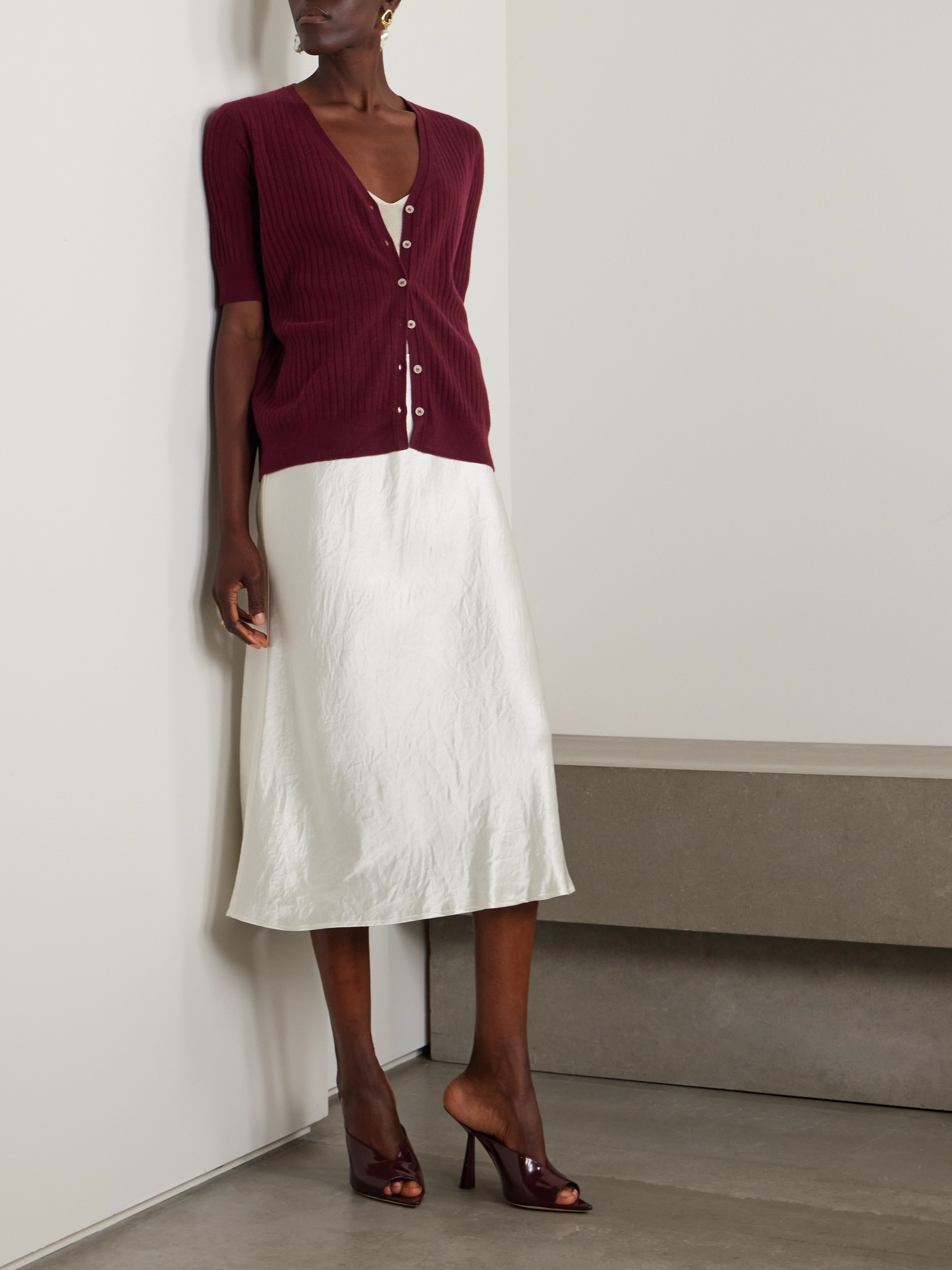 Max Mara Satin midi skirt thumbnail