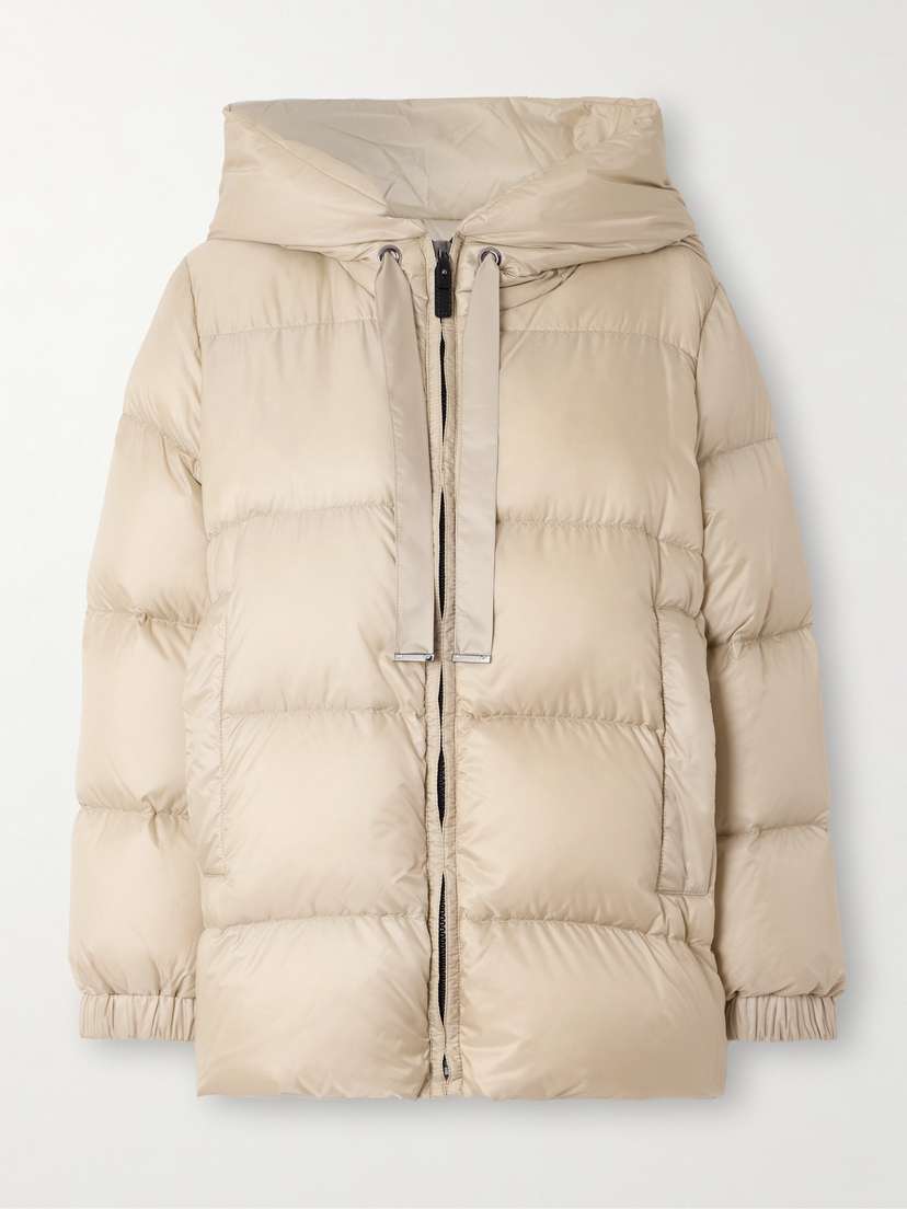 Max Mara The Cube Seia Hooded Quilted Shell Down Jacket - UK 16
