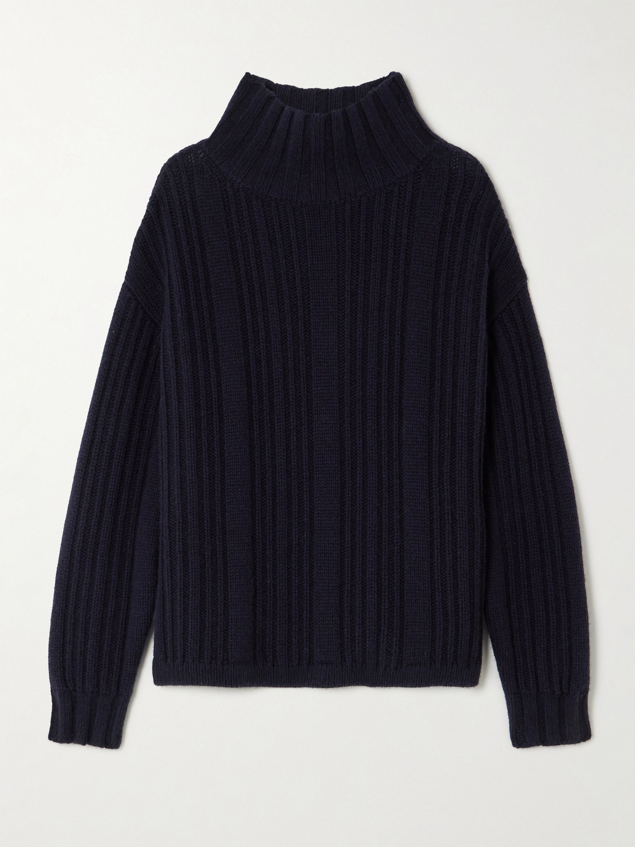MAX MARA VITALBA RIBBED WOOL AND CASHMERE-BLEND TURTLENECK SWEATER