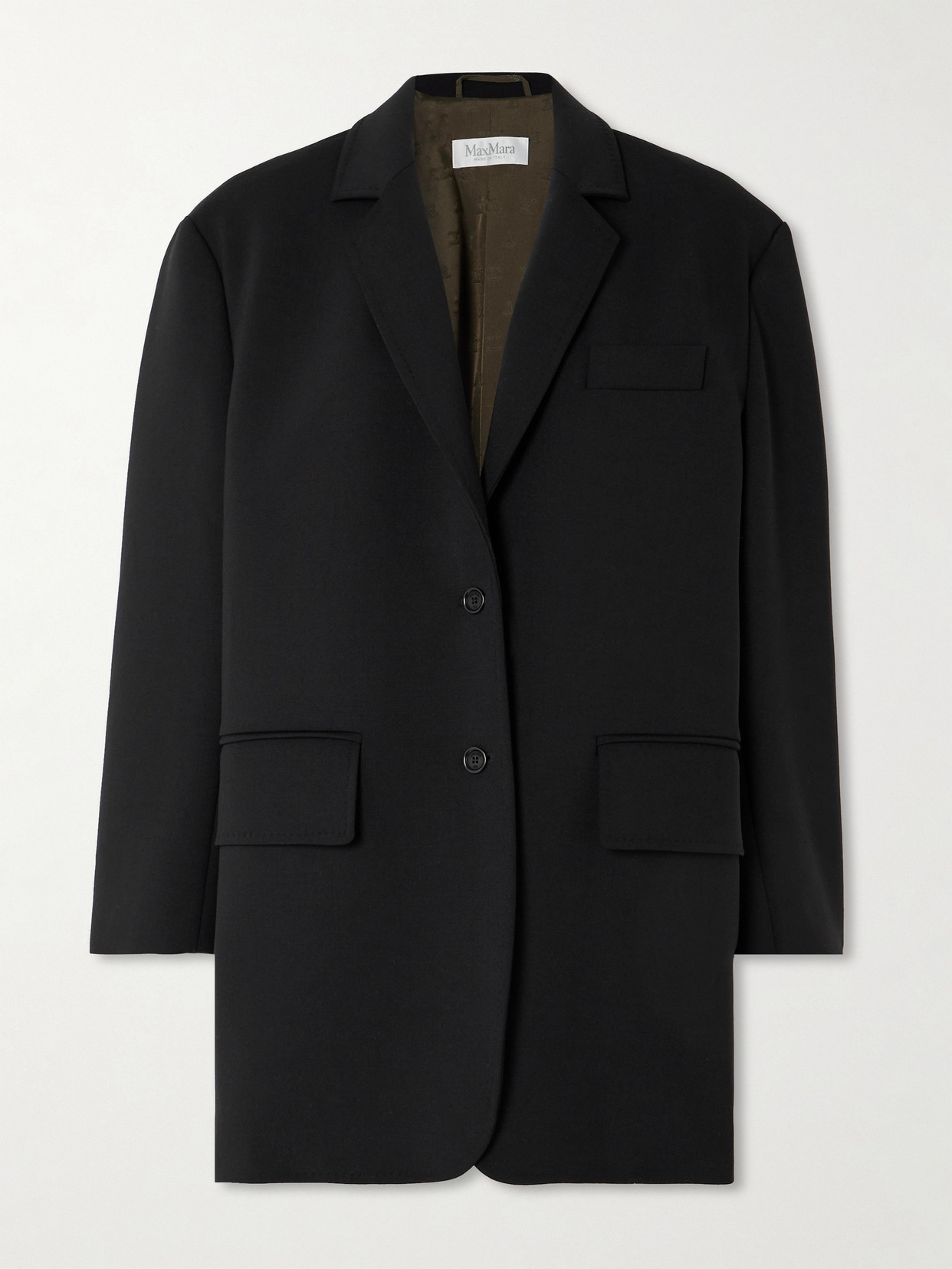Max Mara - Suez Oversized Wool-blend Blazer - Black