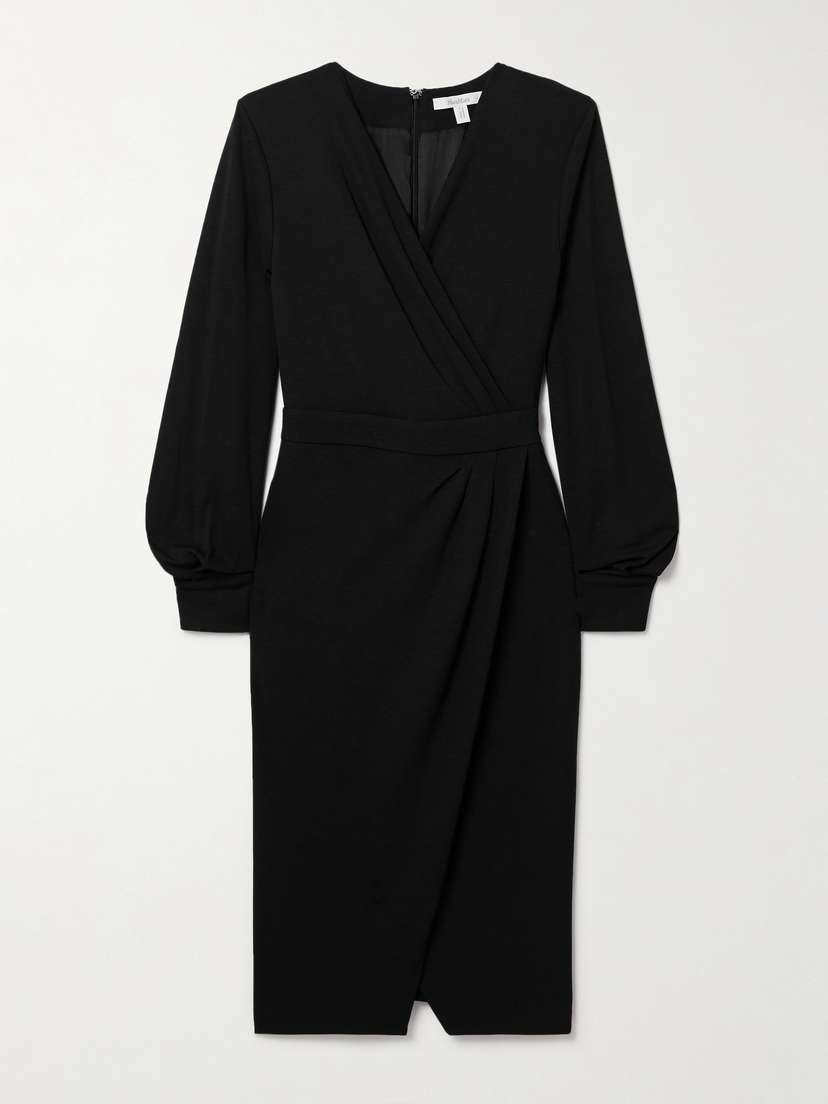 Max Mara Virtus Wrap-effect Jersey Midi Dress
