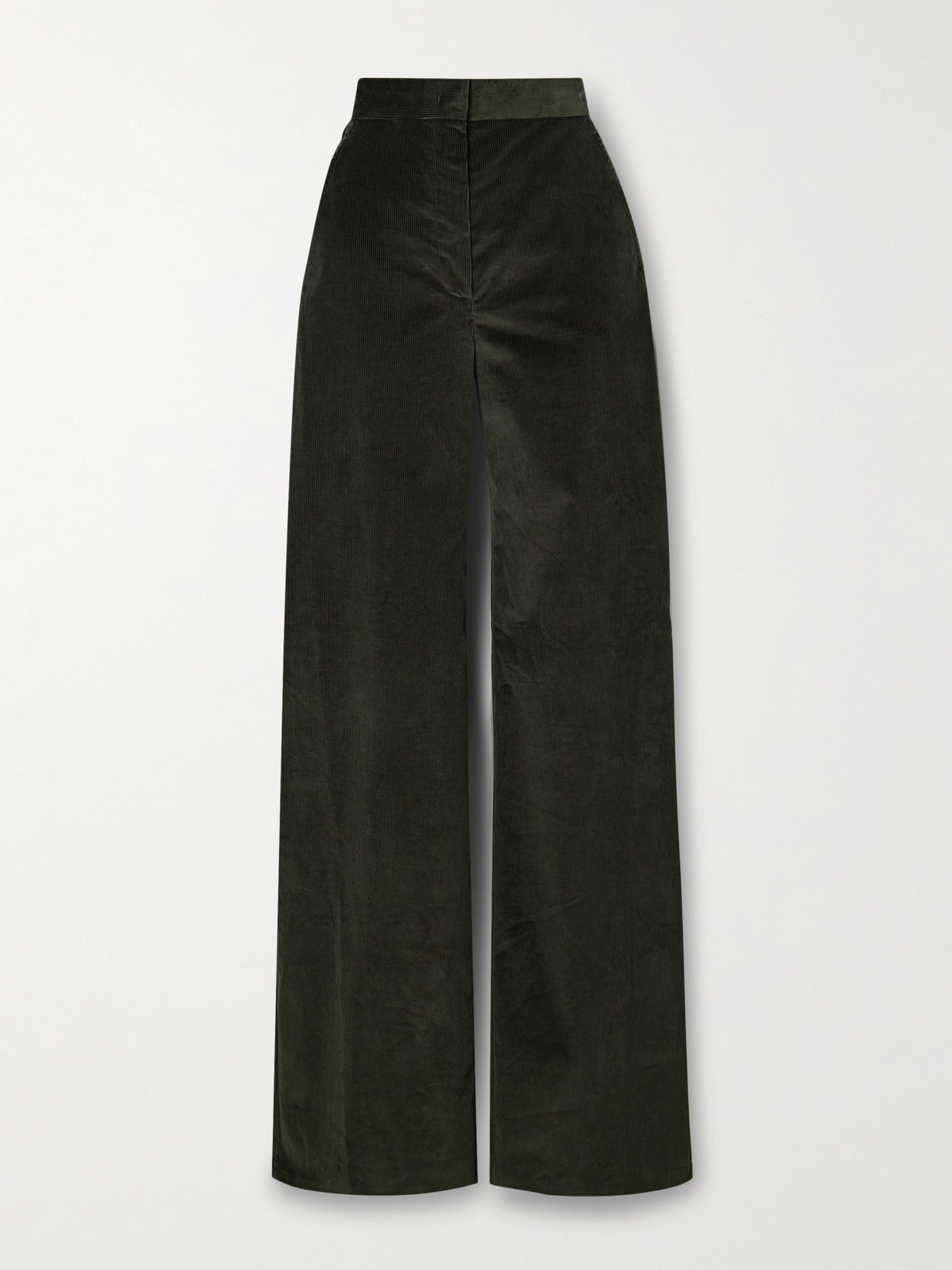 Max Mara - Cotton-blend Corduroy Wide-leg Pants - Green