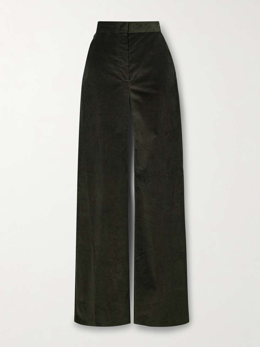 Max Mara Cotton-blend Corduroy Wide-leg Pants
