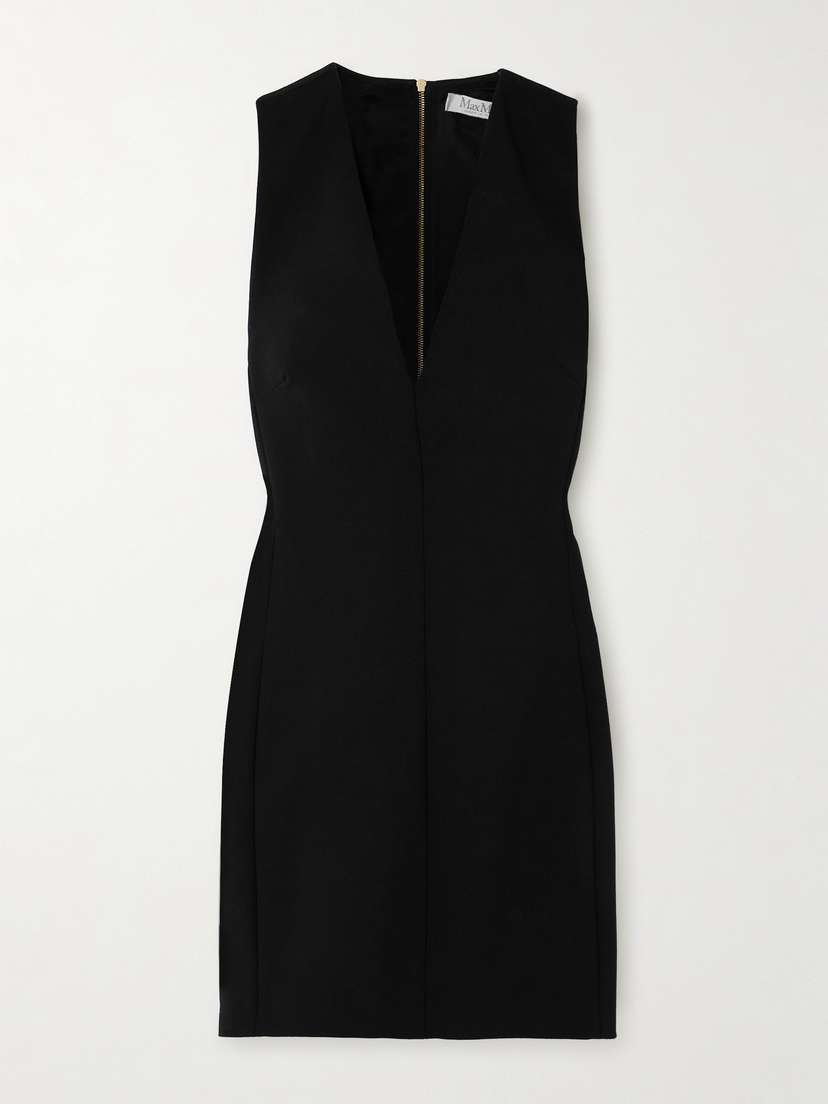 Max Mara Belford Grain De Poudre Wool-blend Mini Dress