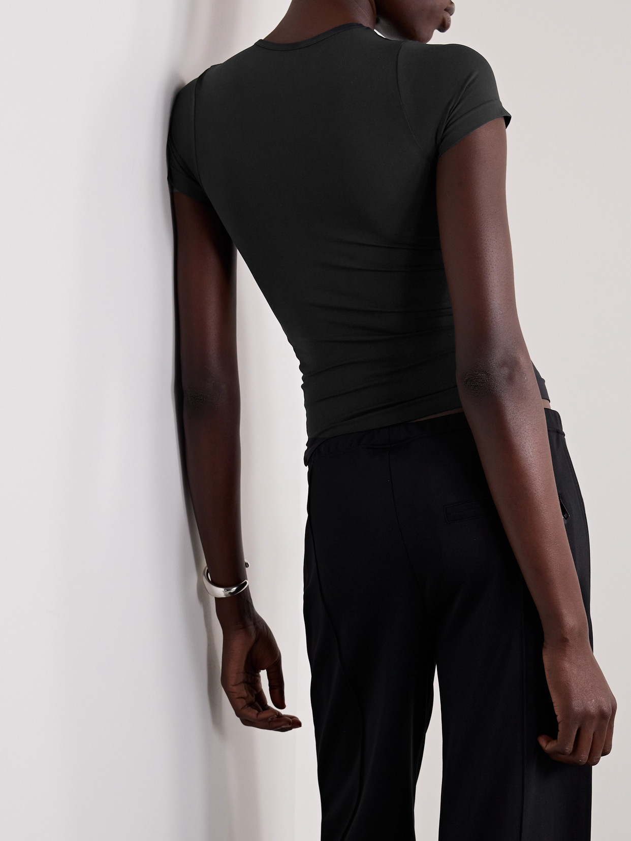 Skims Fits Everybody T-shirt Bodysuit In Black