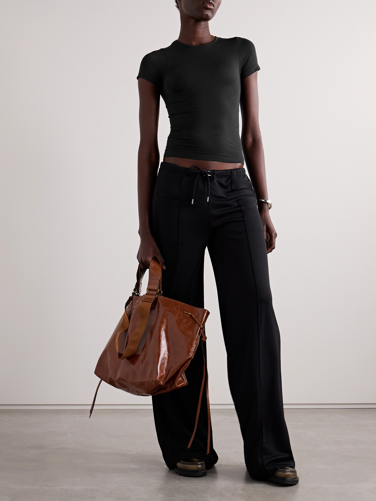 Skims Fits Everybody T-shirt Bodysuit In Black