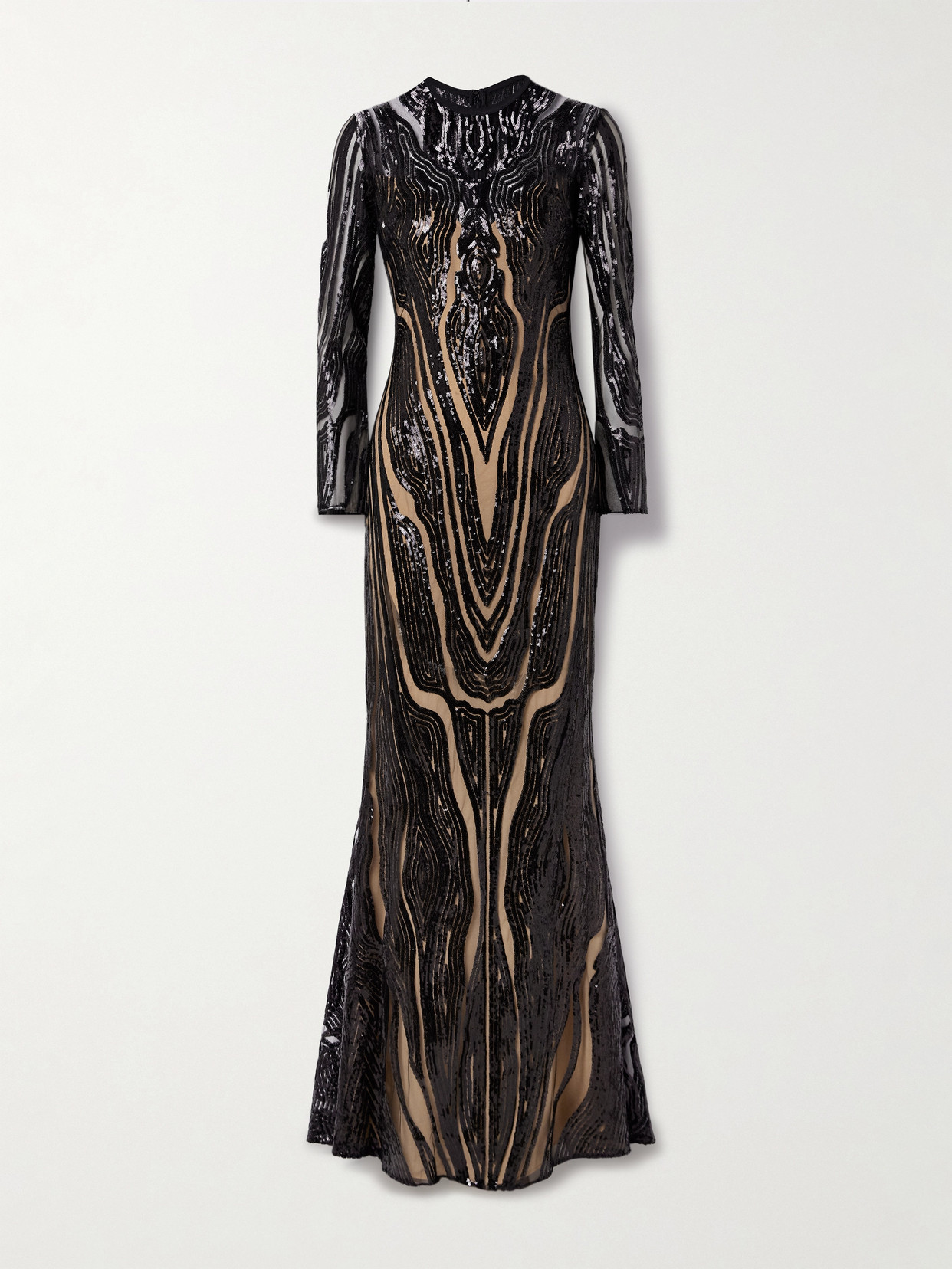 Elie Saab Sequin-embellished Tulle Gown In Black
