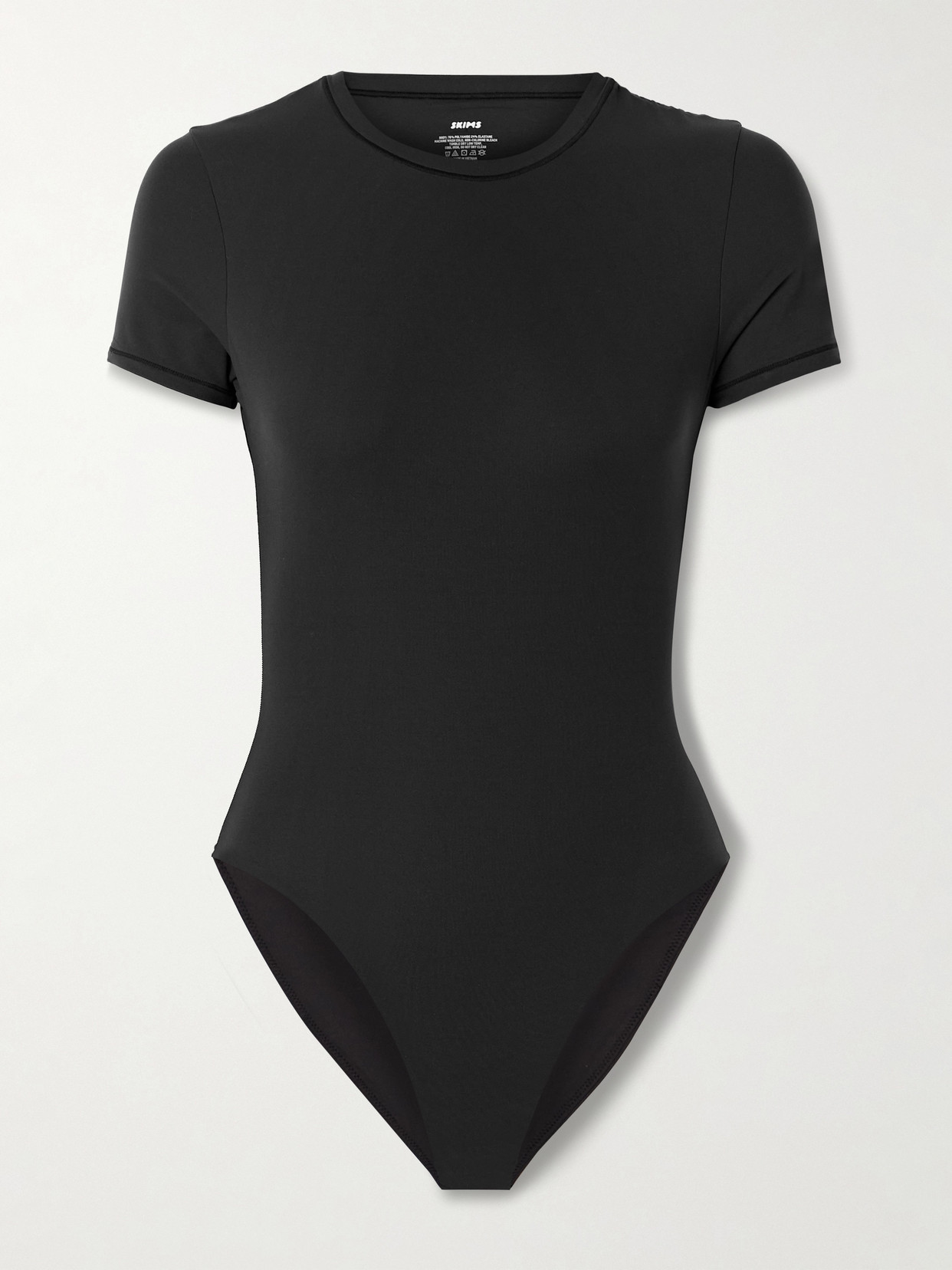 Skims Fits Everybody T-shirt Bodysuit In Black