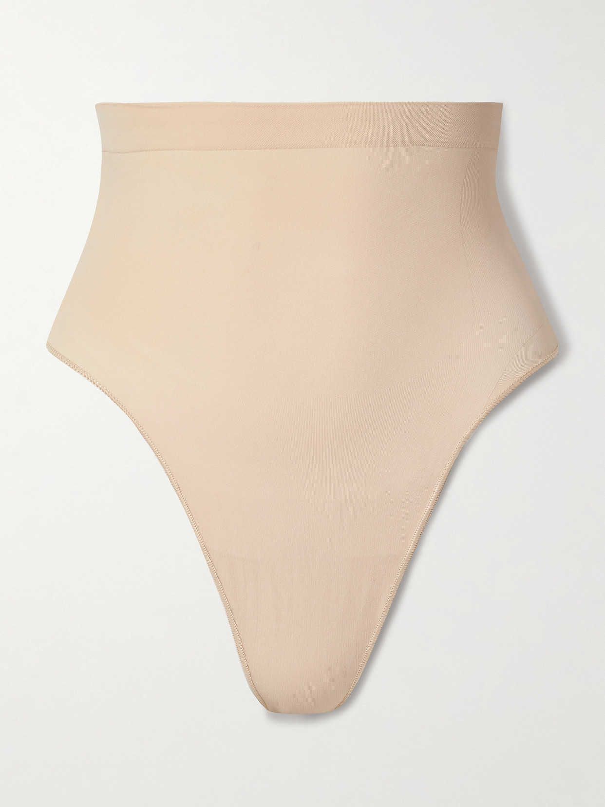 Skims Seamless Sculpt High-waisted Thong In Neutrals