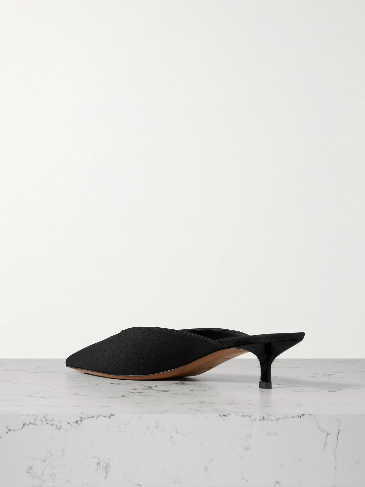 Neous Matar Satin Mules In Black