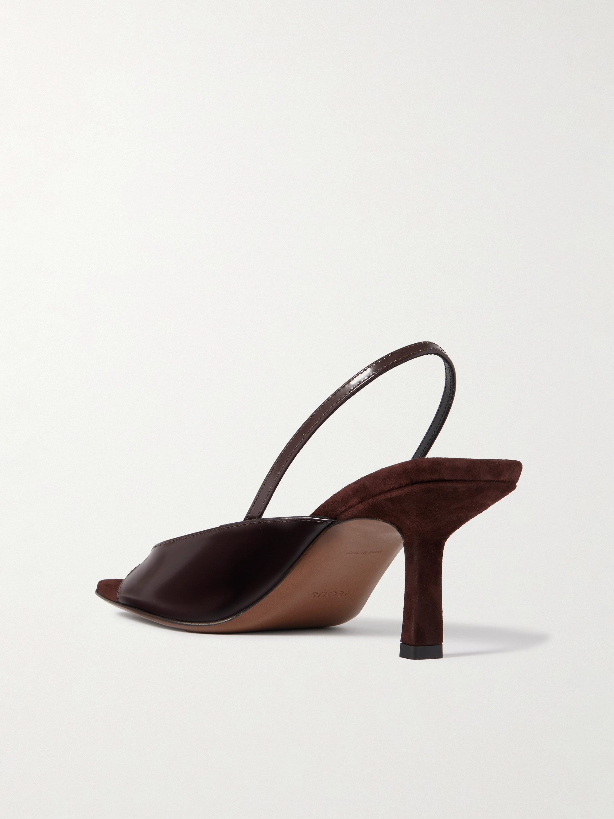 NEOUS - Kamui glossed-leather slingback sandals | Plush
