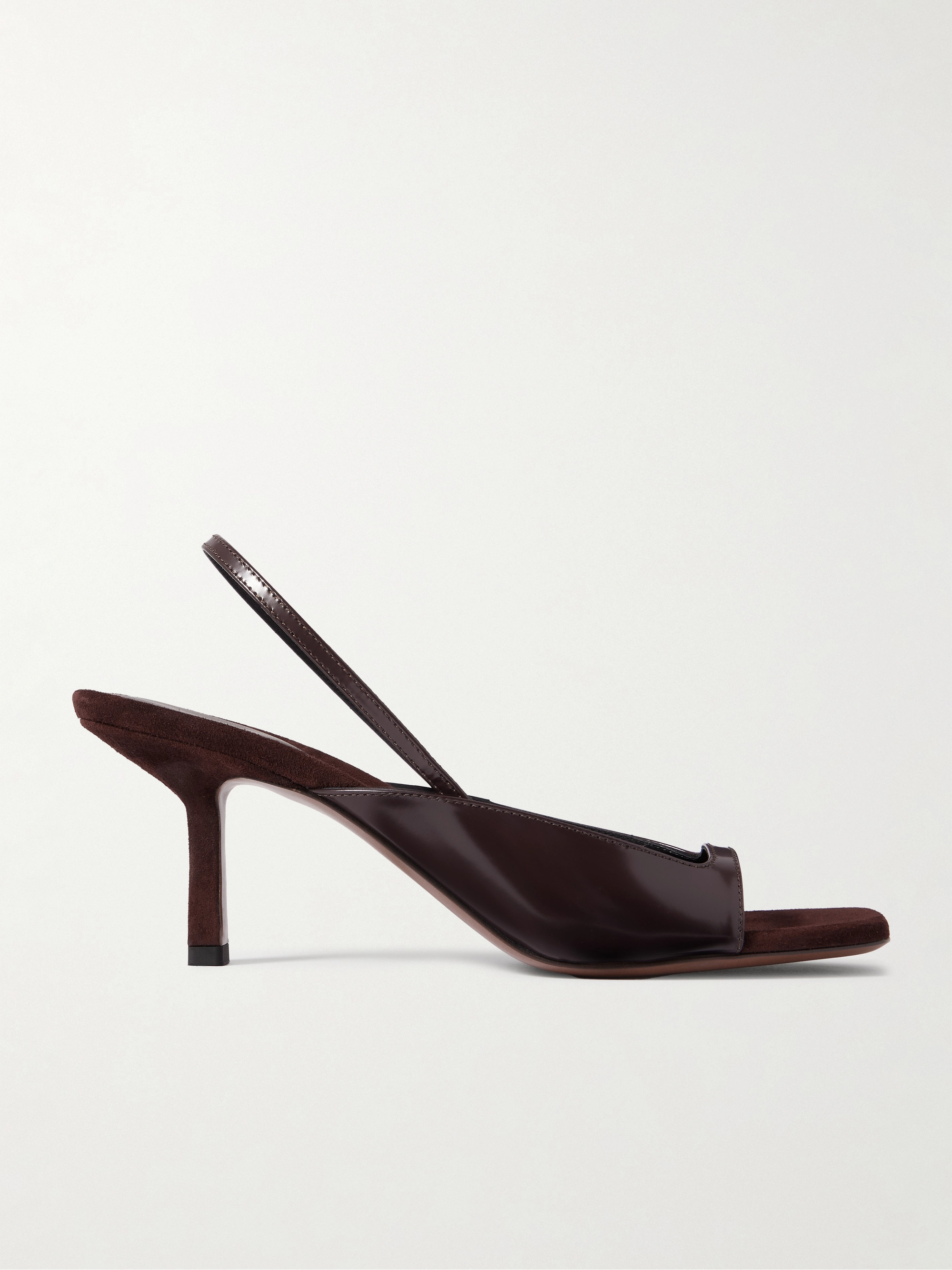 NEOUS - Kamui glossed-leather slingback sandals | Plush