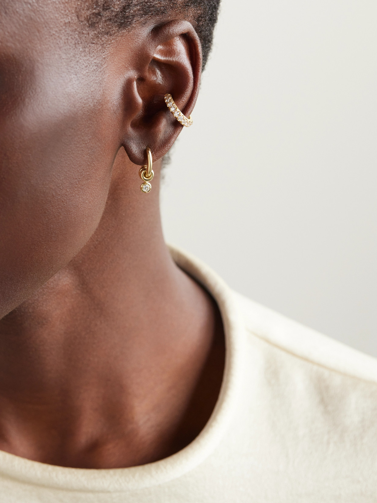 Spinelli Kilcollin Zahra 18-karat Gold Diamond Hoop Earrings In Gold