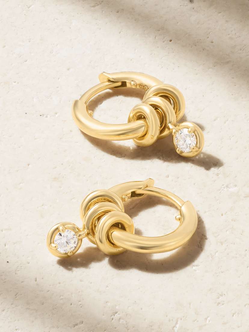 Spinelli Kilcollin Zahra 18-karat Gold Diamond Hoop Earrings