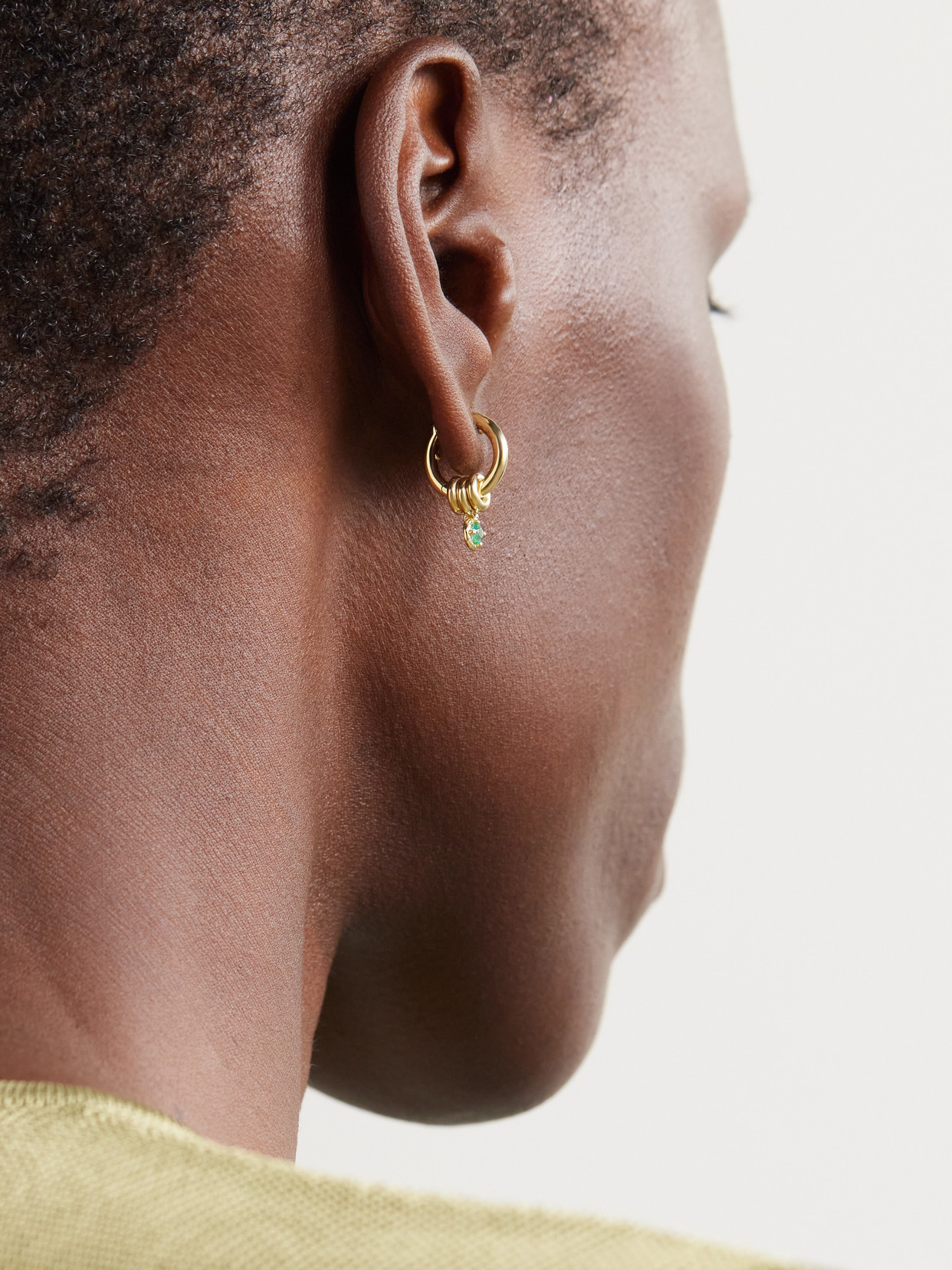 Spinelli Kilcollin Zahra 18-karat Gold Emerald Hoop Earrings In Green