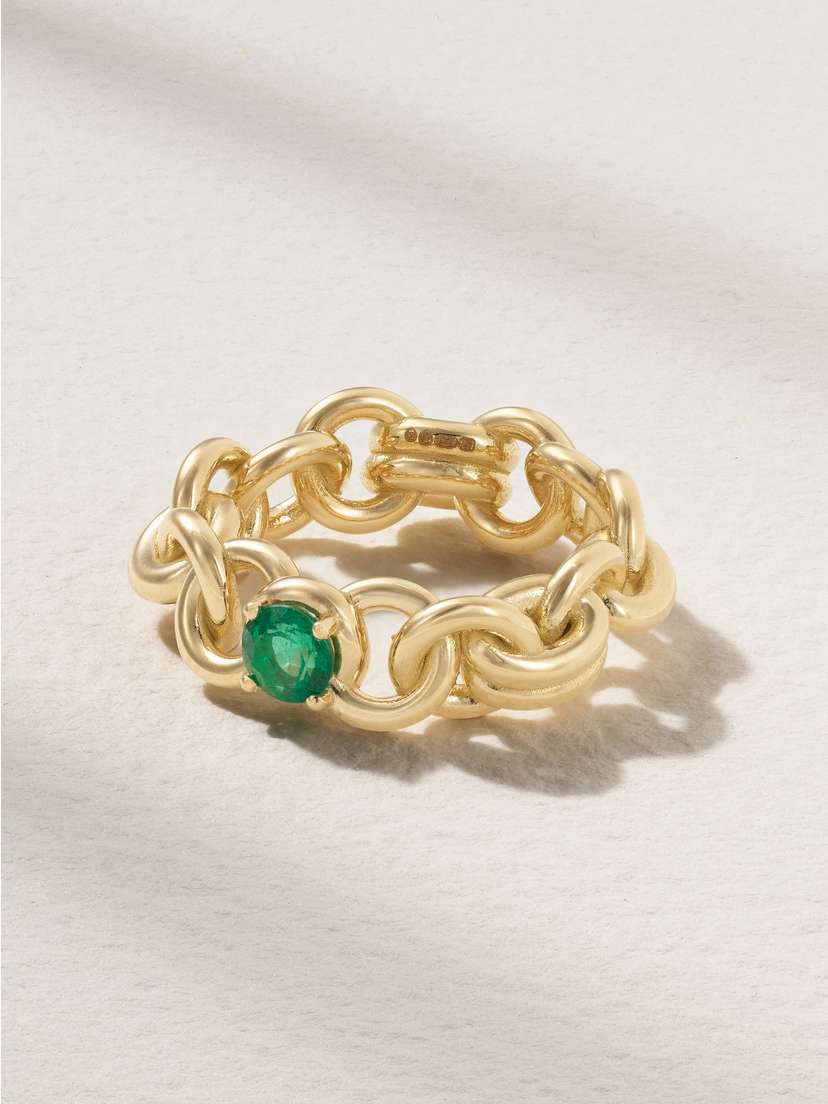 Spinelli Kilcollin Serpens Large 18-karat Gold Emerald Ring