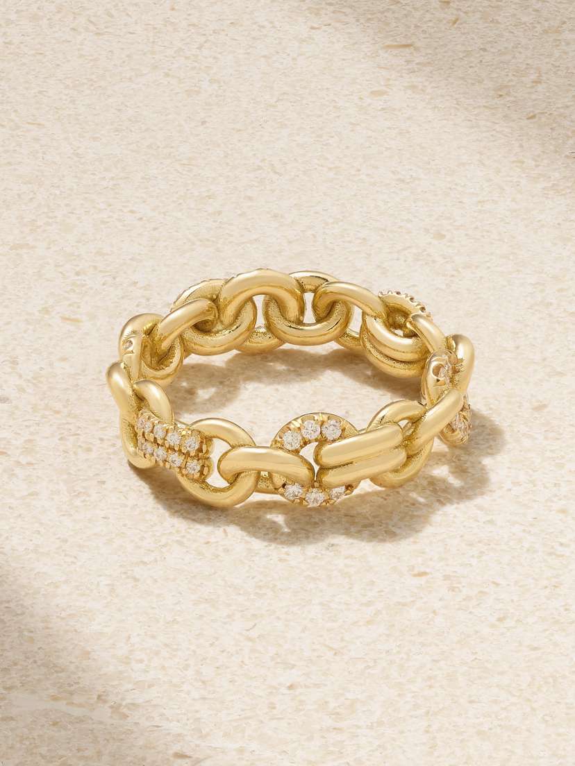 Spinelli Kilcollin Serpens Medium 18-karat Gold Diamond Ring