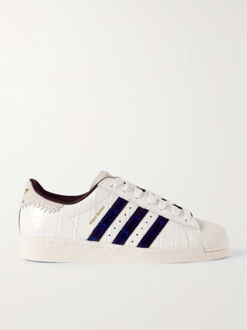 adidas Originals + Wales Bonner Superstar Croc-effect Leather Sneakers