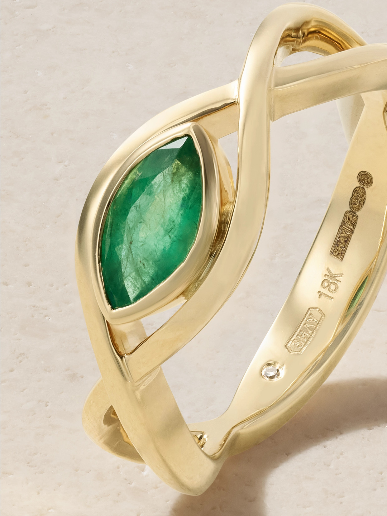 Shay Vine 18-karat Gold Emerald Ring In Gold