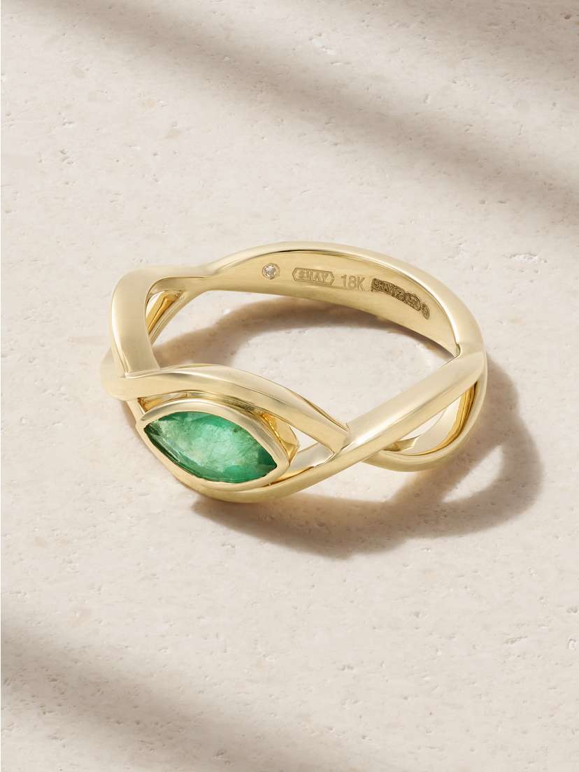 SHAY Vine 18-karat Gold Emerald Ring