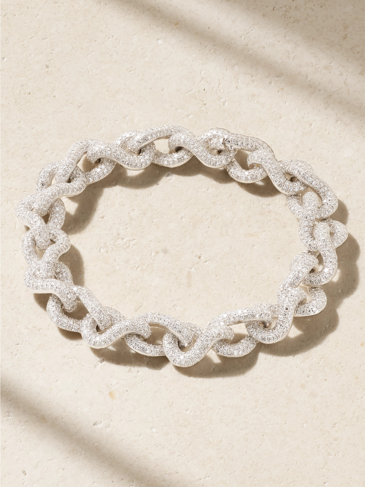 Shay Infinity Link 18-karat White Gold Diamond Bracelet