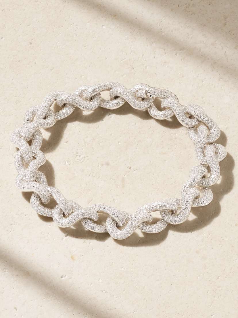 SHAY Infinity Link 18-karat White Gold Diamond Bracelet