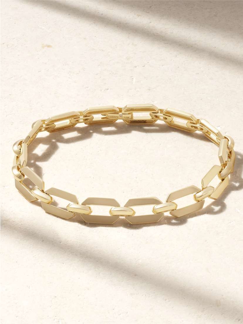 SHAY Flat Geo Link 18-karat Gold Bracelet