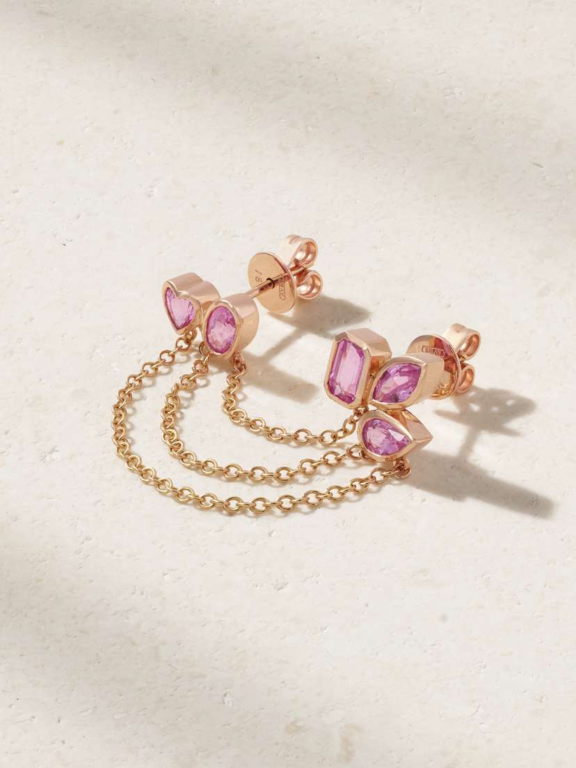SHAY Mixed Duo 18-karat Sapphire Earrings