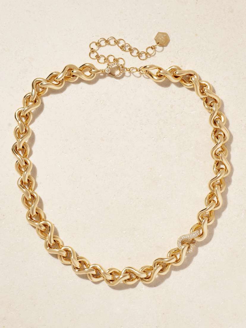SHAY Infinity Link 18-karat Gold Diamond Necklace