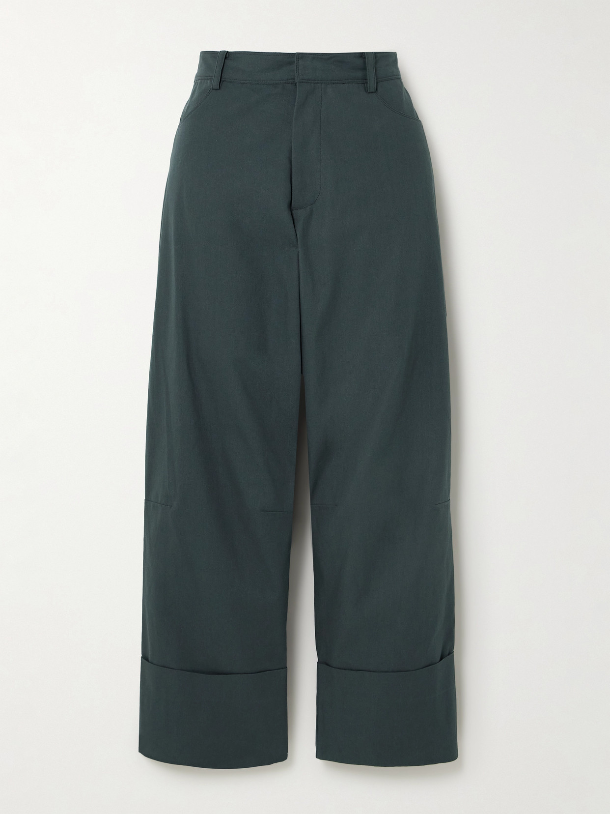 Faithfull The Brand Cassis Cotton-canvas Wide-leg Pants In Gray