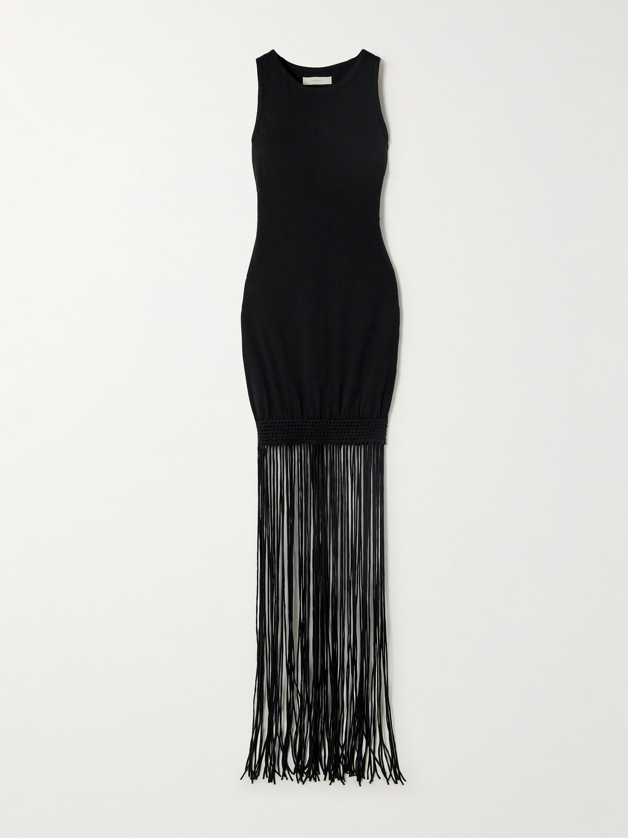 Faithfull - Maceio Braided Fringed Cotton-jersey Dress - Black