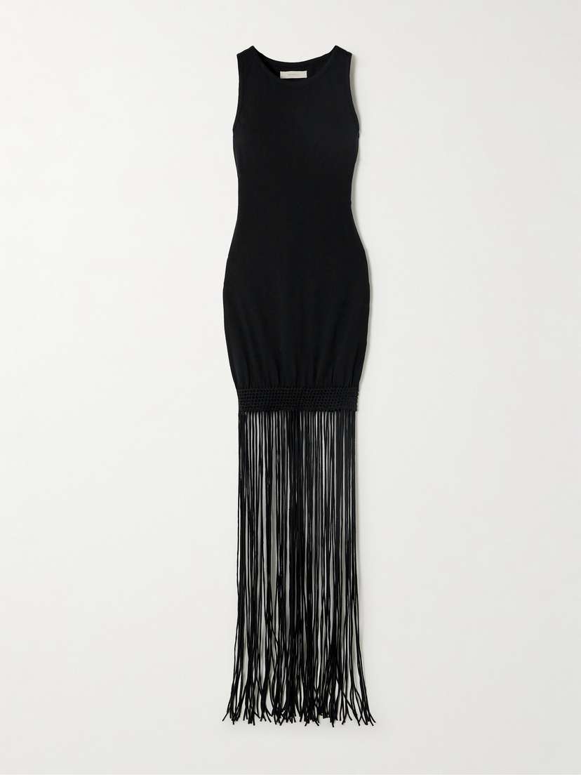 Faithfull Maceio Braided Fringed Cotton-jersey Dress