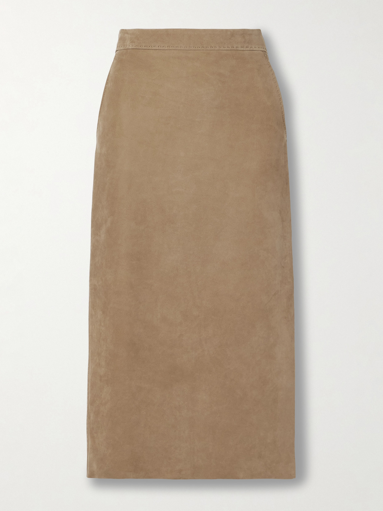 Max Mara - Calcio Suede Midi Skirt - Brown