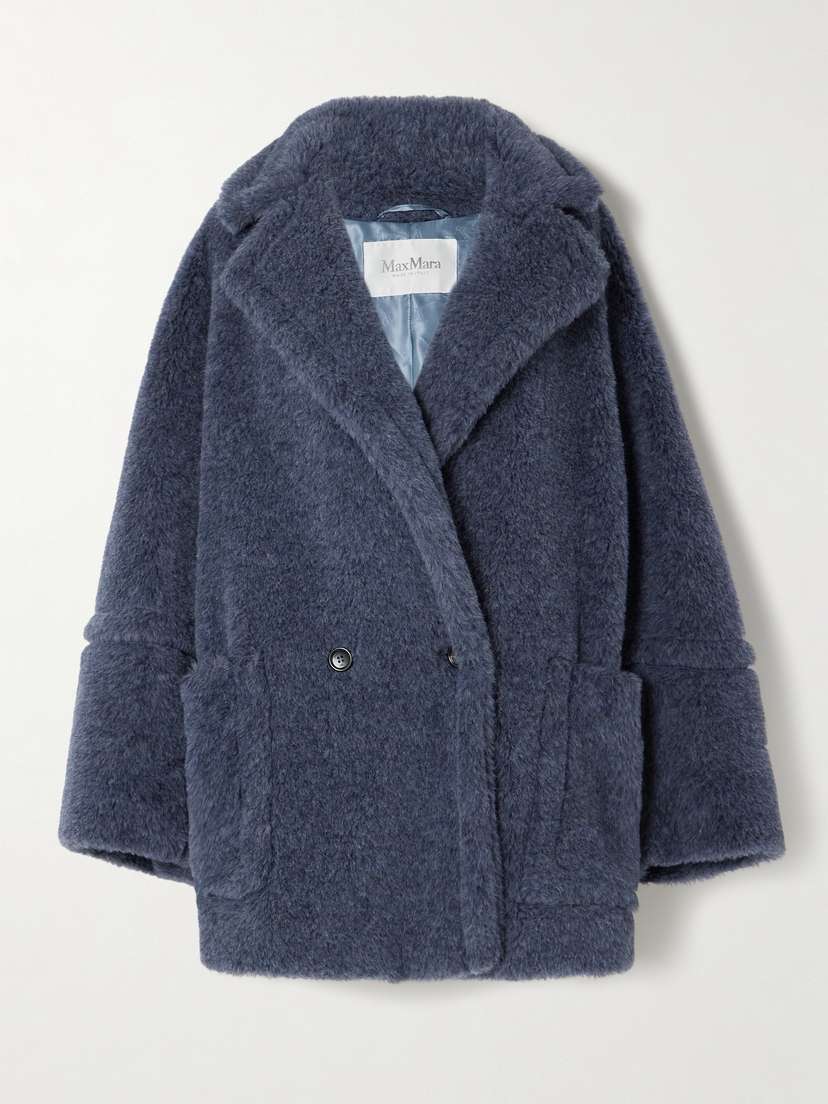 Max Mara Tedgirl Oversized Double-breasted Alpaca, Wool And Silk-blend Coat