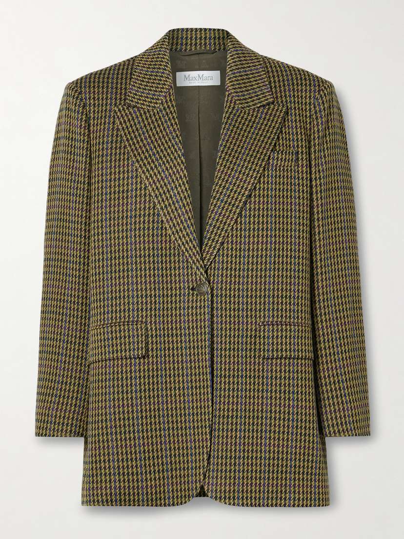Max Mara Atlanta Houndstooth Wool-blend Blazer