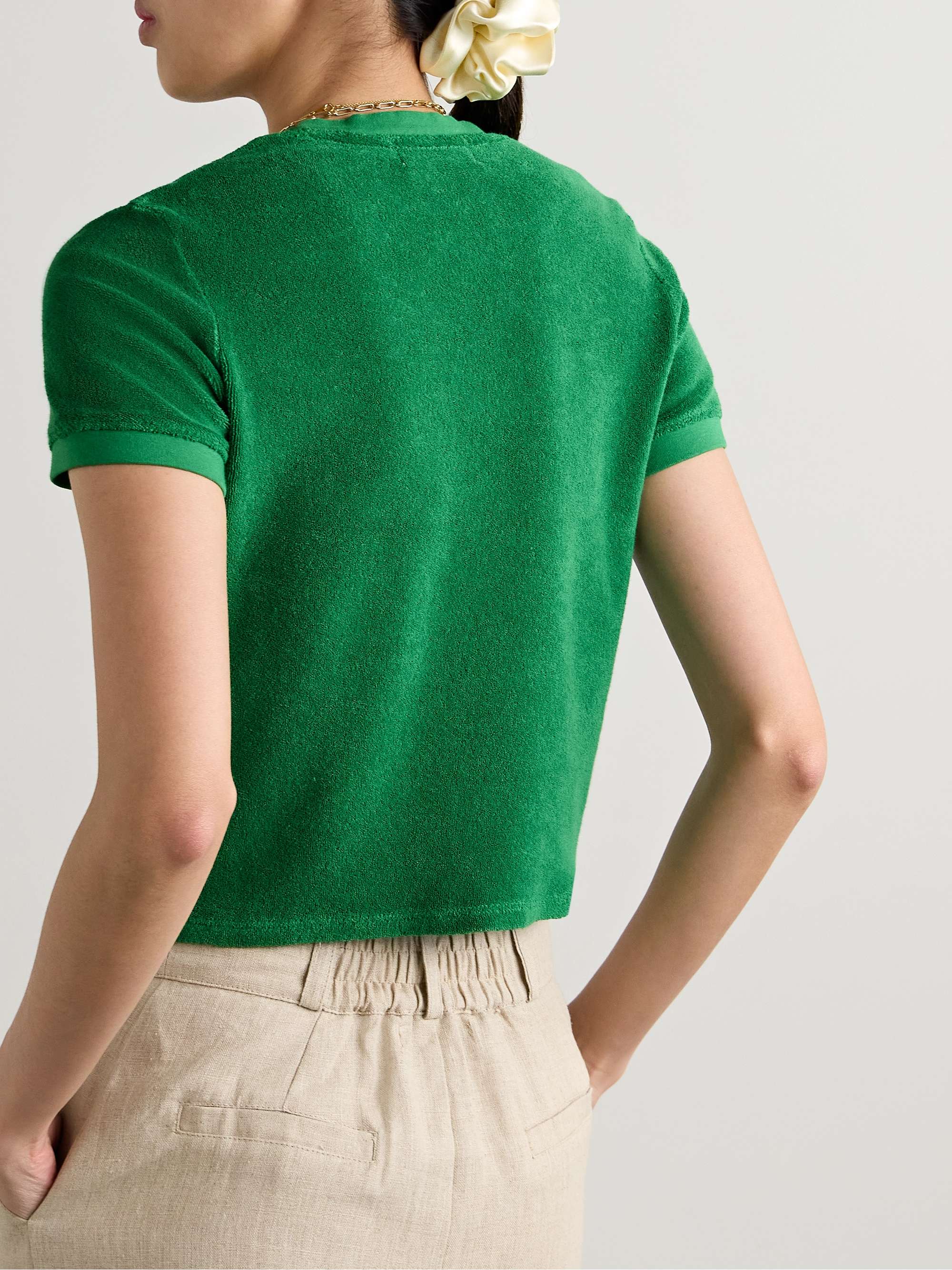 SUZIE KONDI Carpi cotton-blend terry T-shirt