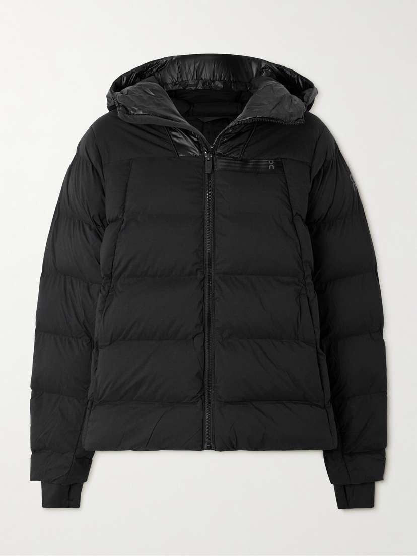ON Challenger Hooded Quilted Grosgrain-trimmed Shell And Recycled-ripstop Jacket