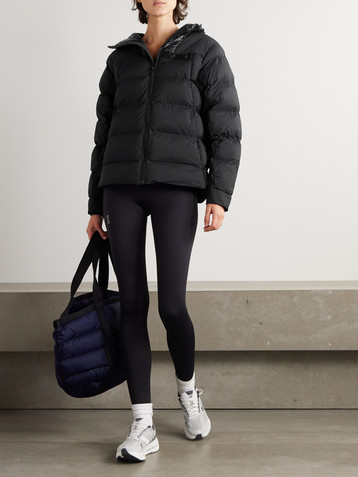 ON Challenger hooded quilted grosgrain-trimmed shell and recycled-ripstop jacket