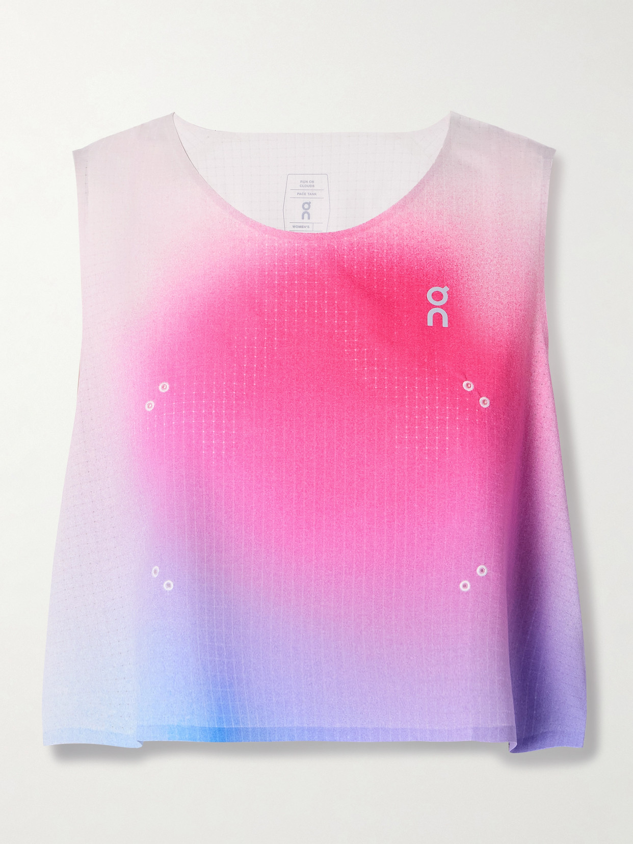 ON - Pace Printed Stretch Recycled-jersey Tank - Pink