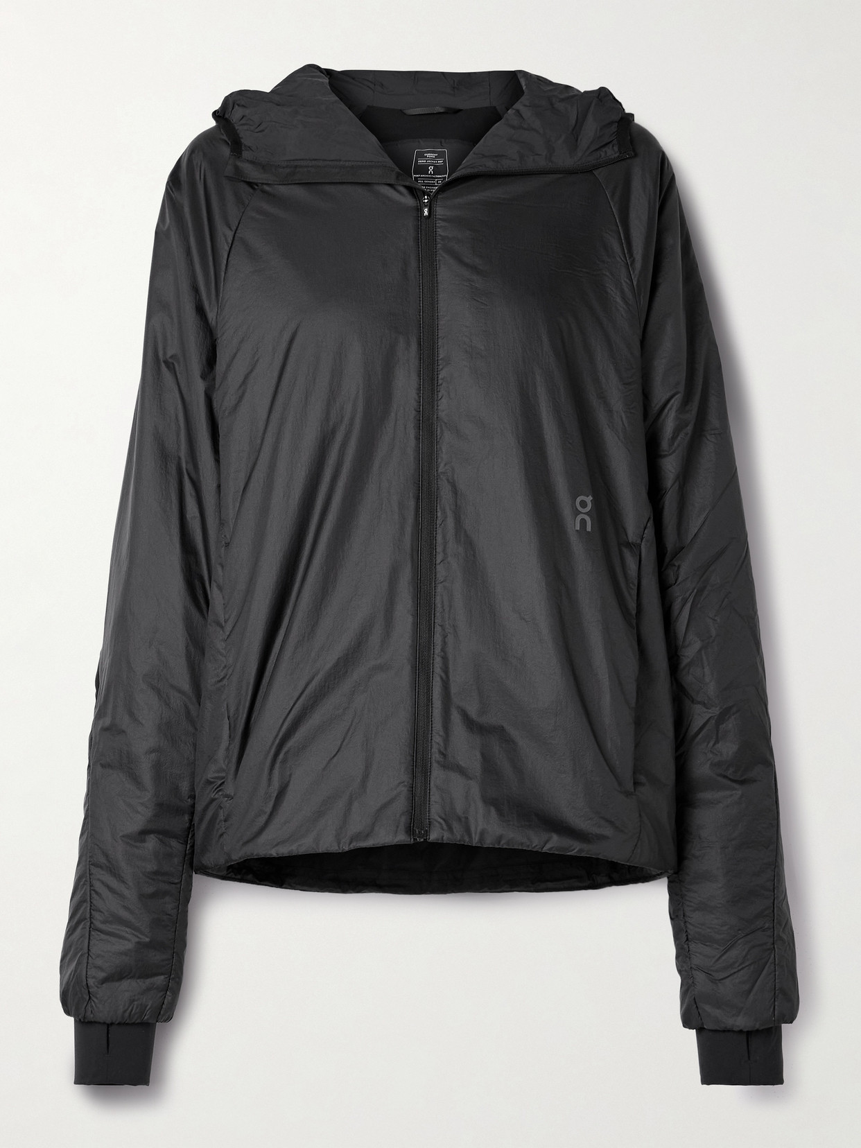 ON + POST ARCHIVE FACTION ZERO HOODED PADDED PANELED RECYCLED-SHELL JACKET