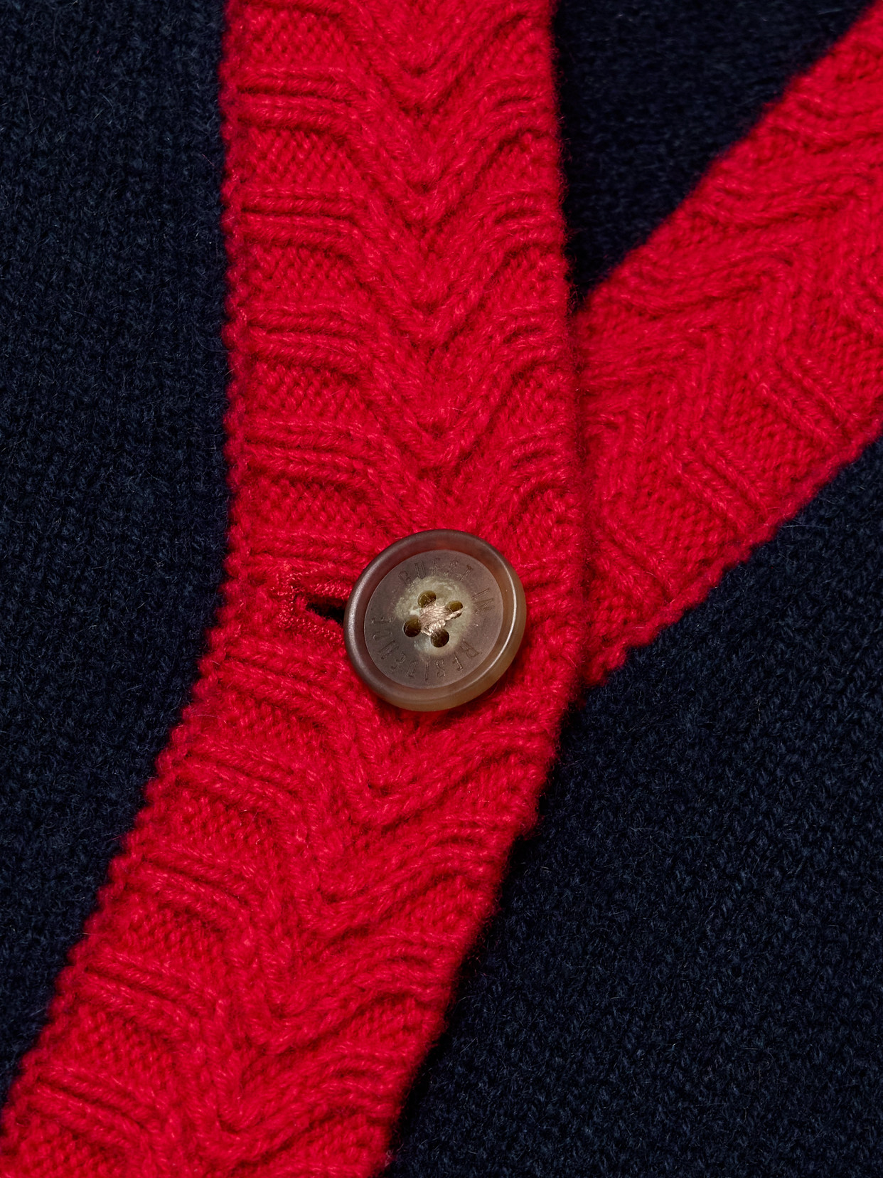 Guest In Residence Color-block Cashmere Cardigan In Blue