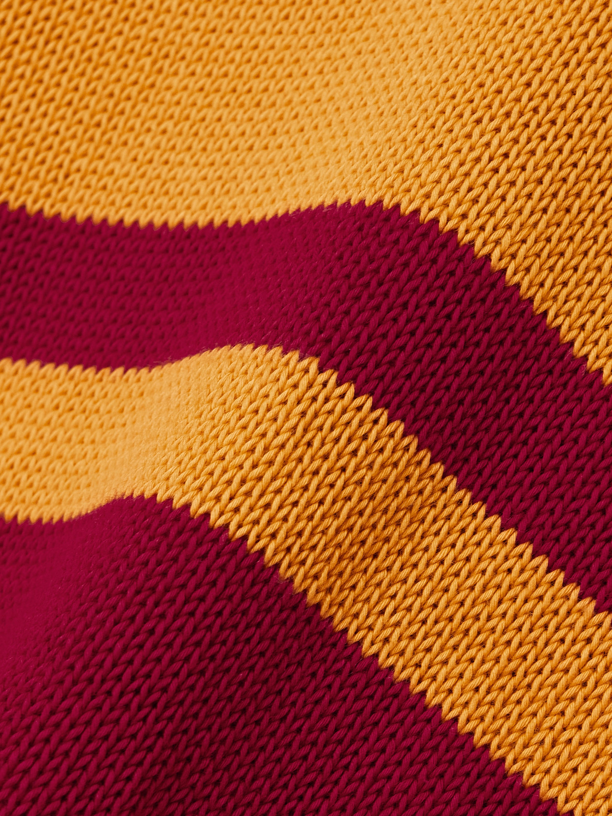 Guest In Residence Striped Knitted Cotton Sweater In Yellow