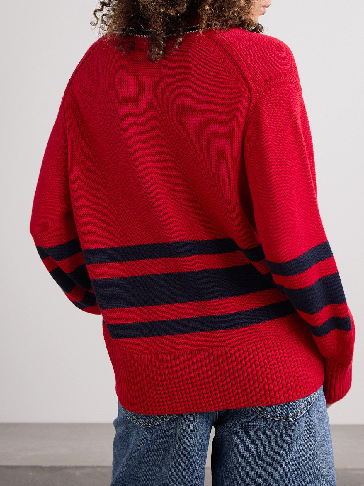 Striped Knitted Cotton Sweater