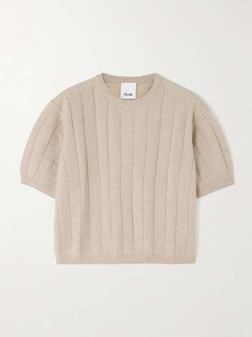 Allude Ribbed Cashmere And Silk-blend Sweater - x large