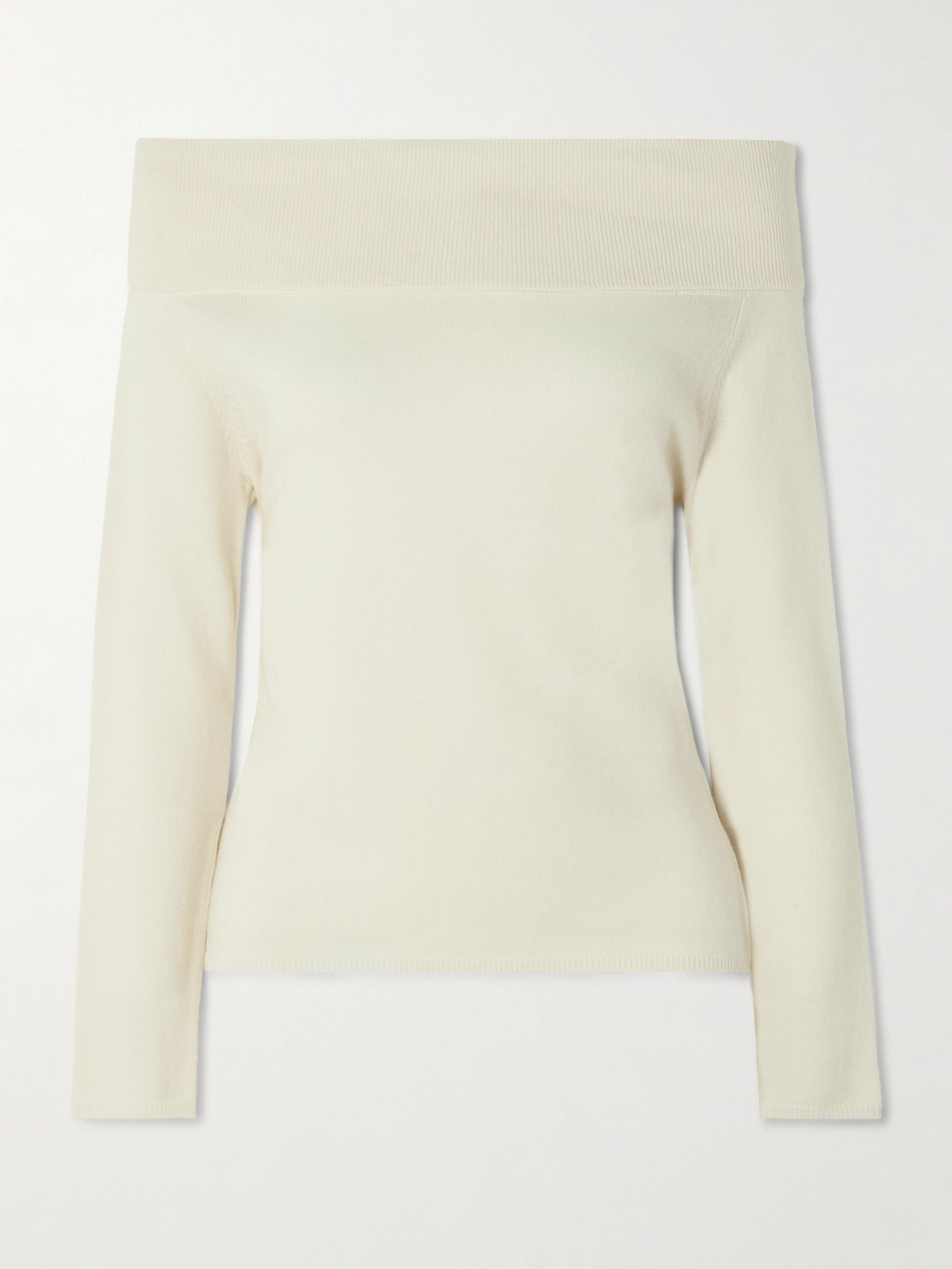 Allude - Off-the-shoulder Cashmere Sweater - Cream