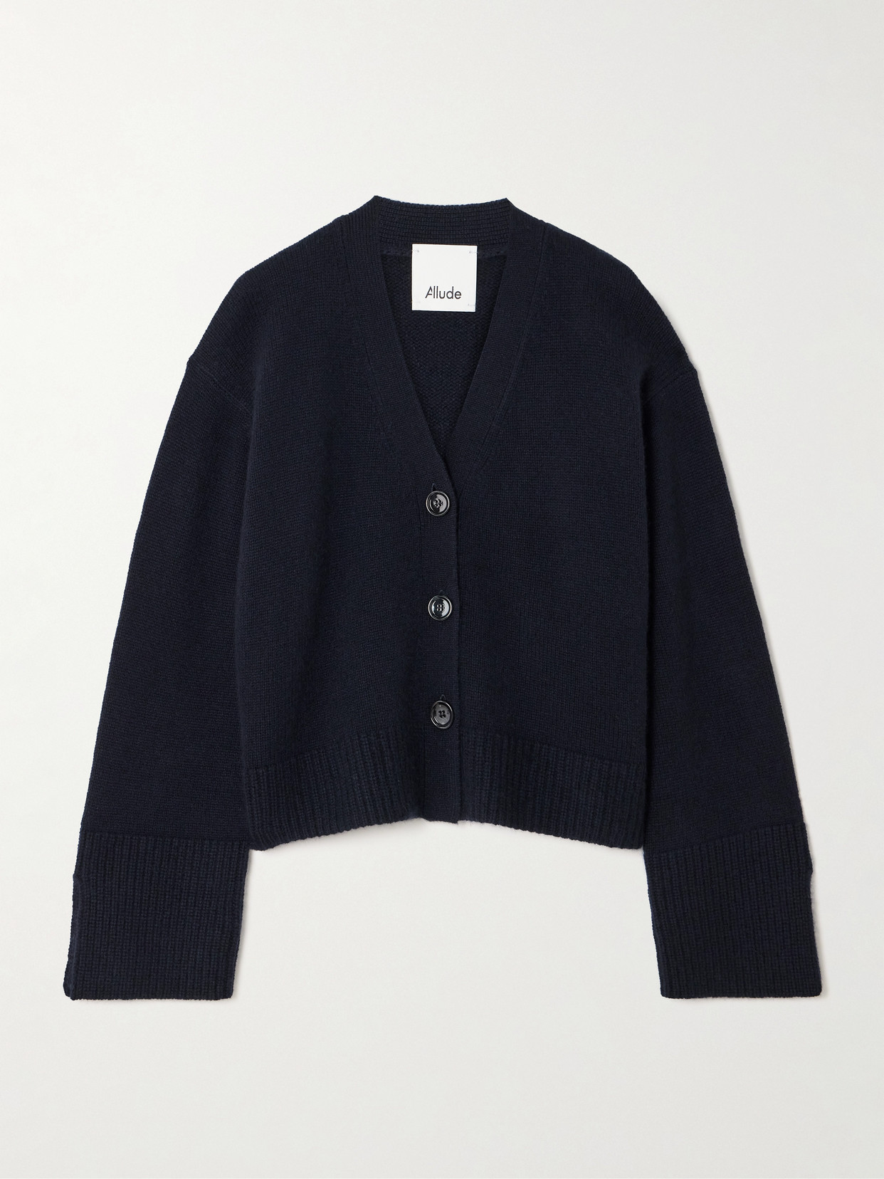 Allude - Cropped Cashmere Cardigan - Blue
