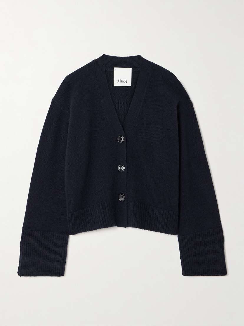 Allude Cropped Cashmere Cardigan