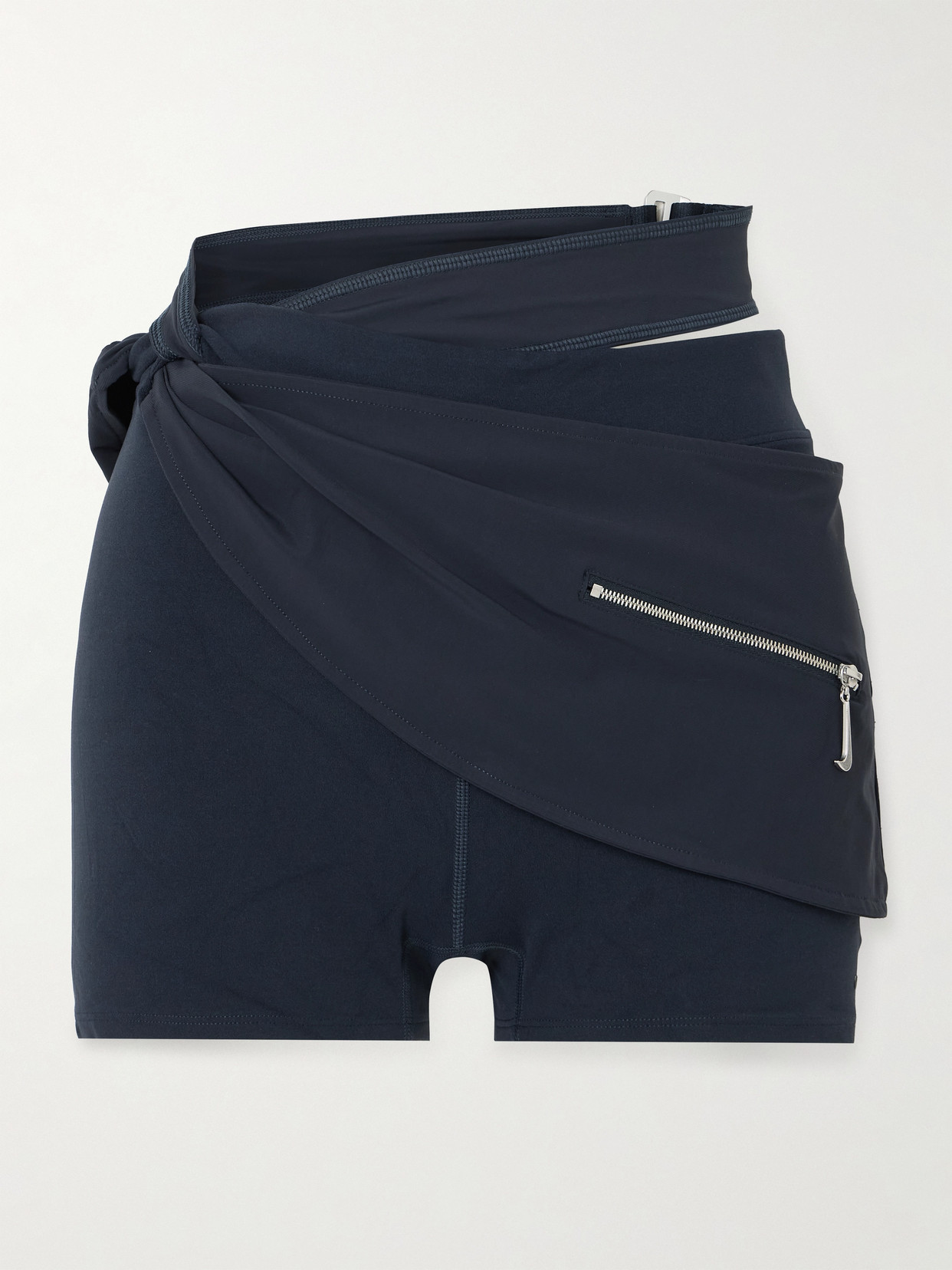 Nike - + Jacquemus Belted Layered Stretch-jersey Shorts - Blue